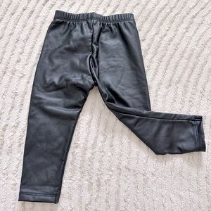 Zara Faux Black Leather Leggings - Baby